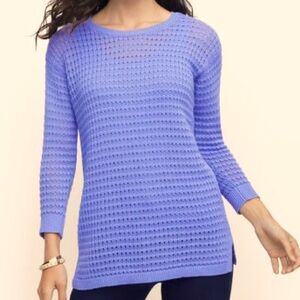 Talbots Periwinkle Mixed Yarn Sweater in Size 1Xp (14Wp-16Wp) Petite